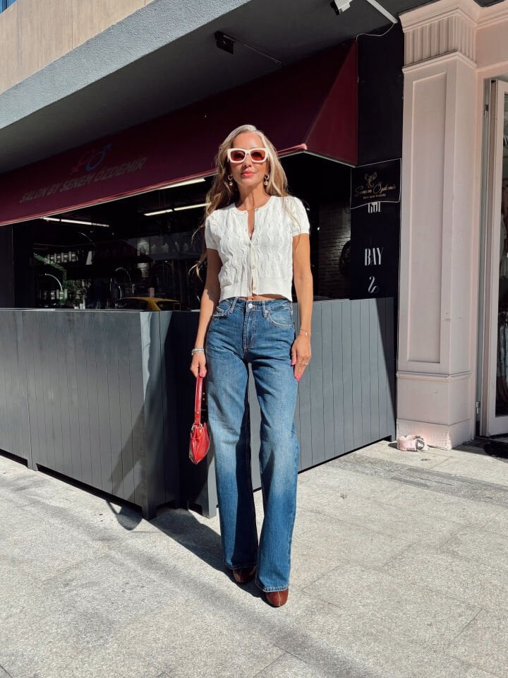 Orj. Wide Leg Jean Pantolon Mavi