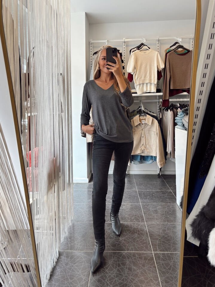 Orj. Massi Mid Rise Skinny Leg Full Leght Jean Siyah