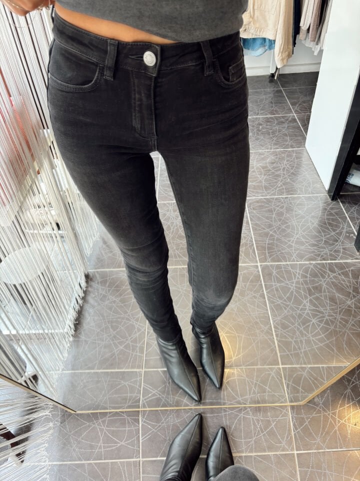 Orj. Massi Mid Rise Skinny Leg Full Leght Jean Siyah