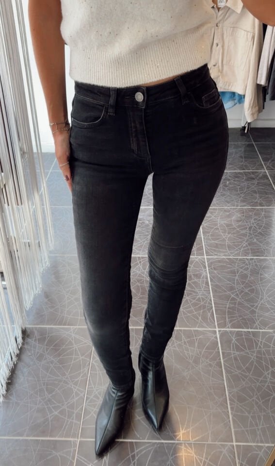 Orj. Massi Mid Rise Skinny Leg Full Leght Jean Siyah