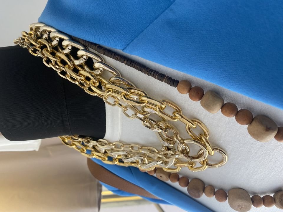 Altın Kaplama Kalın Halka Light Gold Kolye