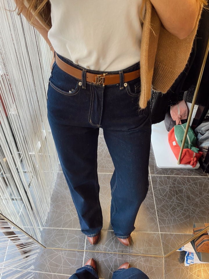Straight Fit Lacivert Jean Pantolon