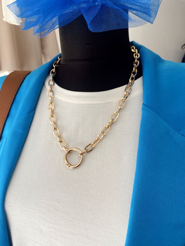 Altın Kaplama Küçük Halka Light Gold Kolye