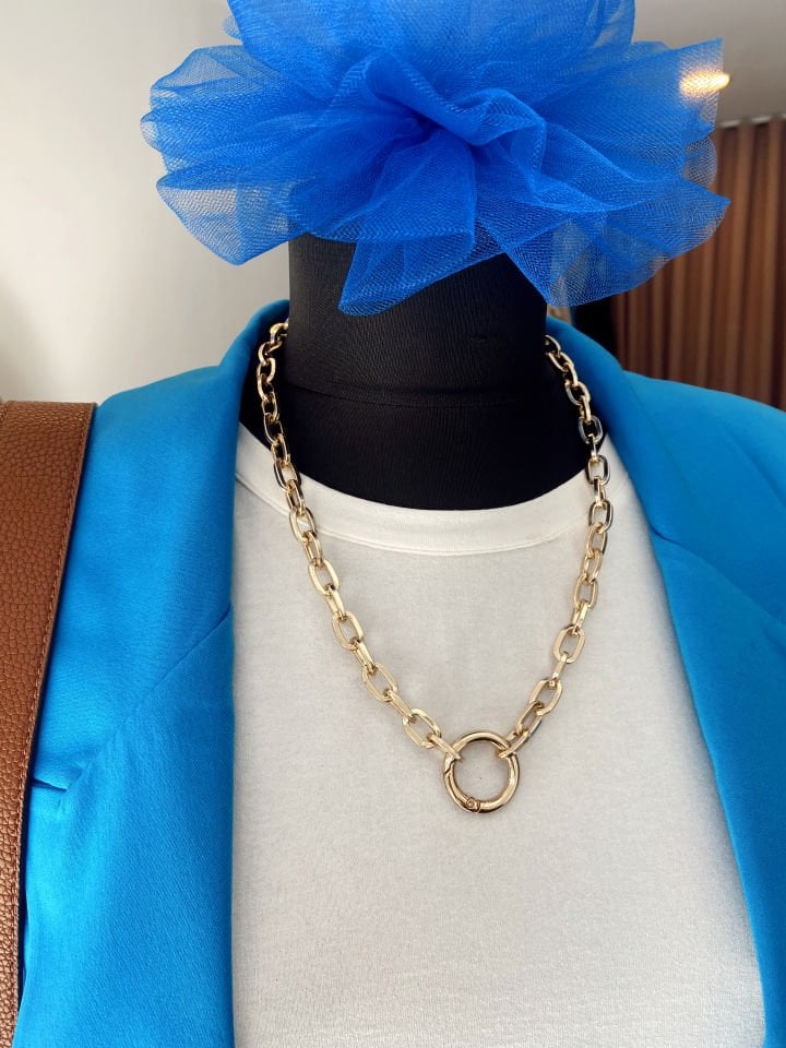 Altın Kaplama Küçük Halka Light Gold Kolye