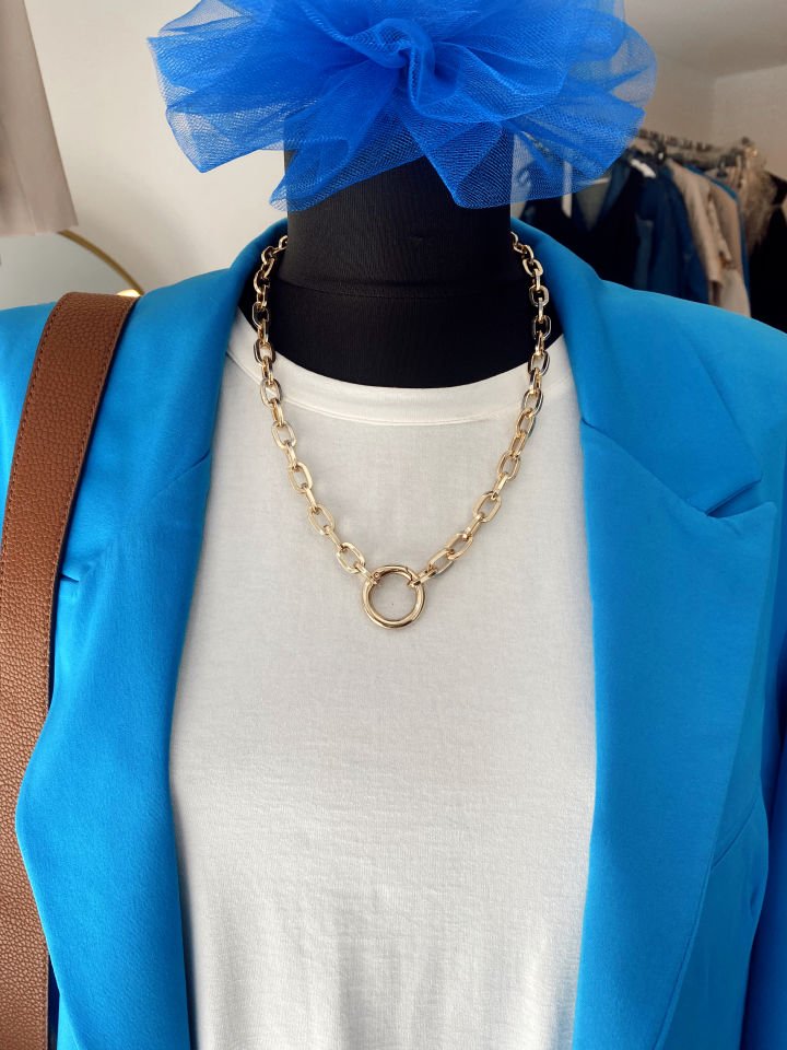 Altın Kaplama Küçük Halka Light Gold Kolye