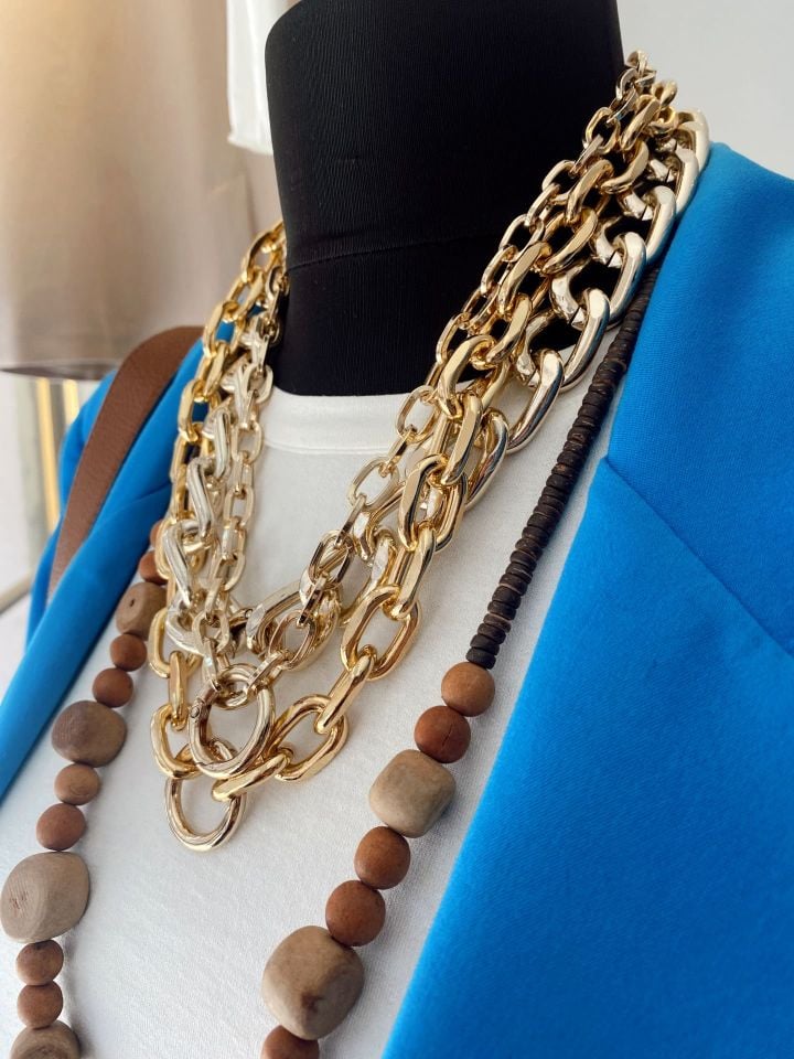 Altın Kaplama Küçük Halka Light Gold Kolye