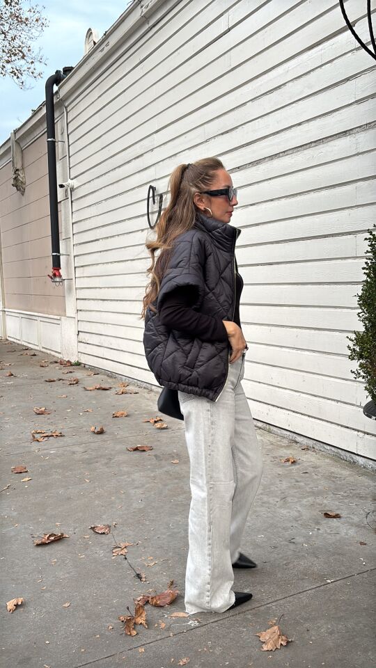 İthal Tasarım Yelek Siyah