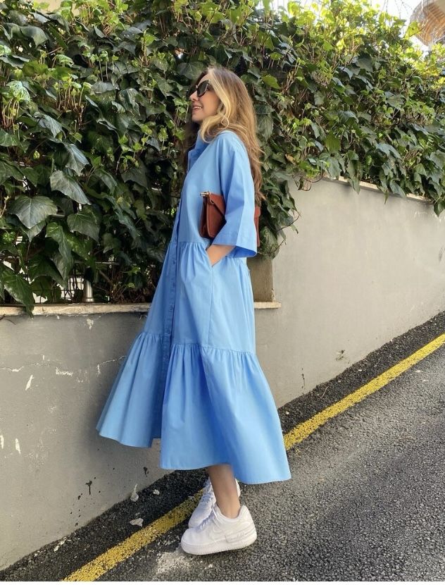 Oversize Mavi Elbise