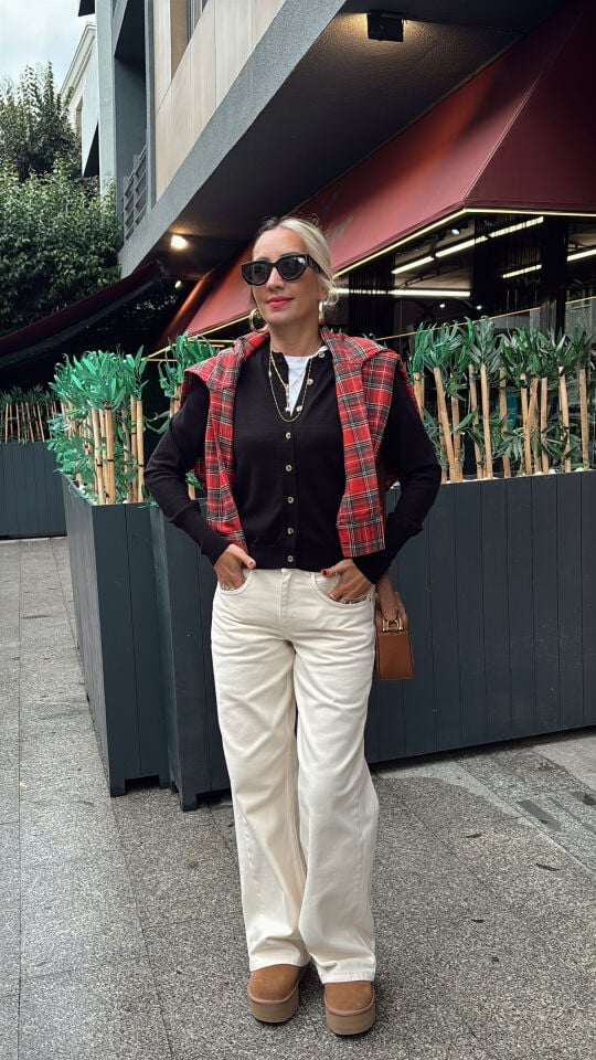 Orj. Marka Denim Baggy Jean Ekru