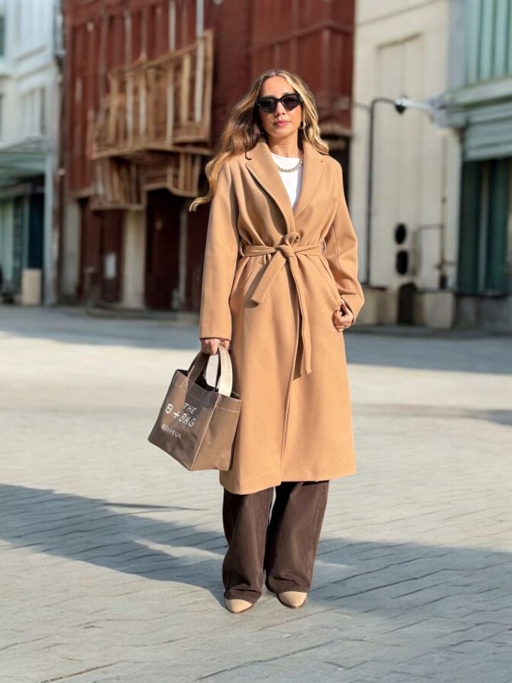 Kuşaklı Premium Camel Kaban