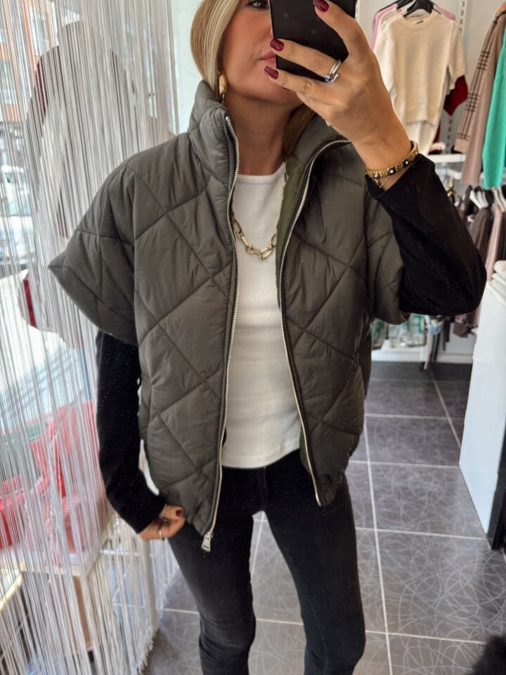 İthal Tasarım Yelek Haki