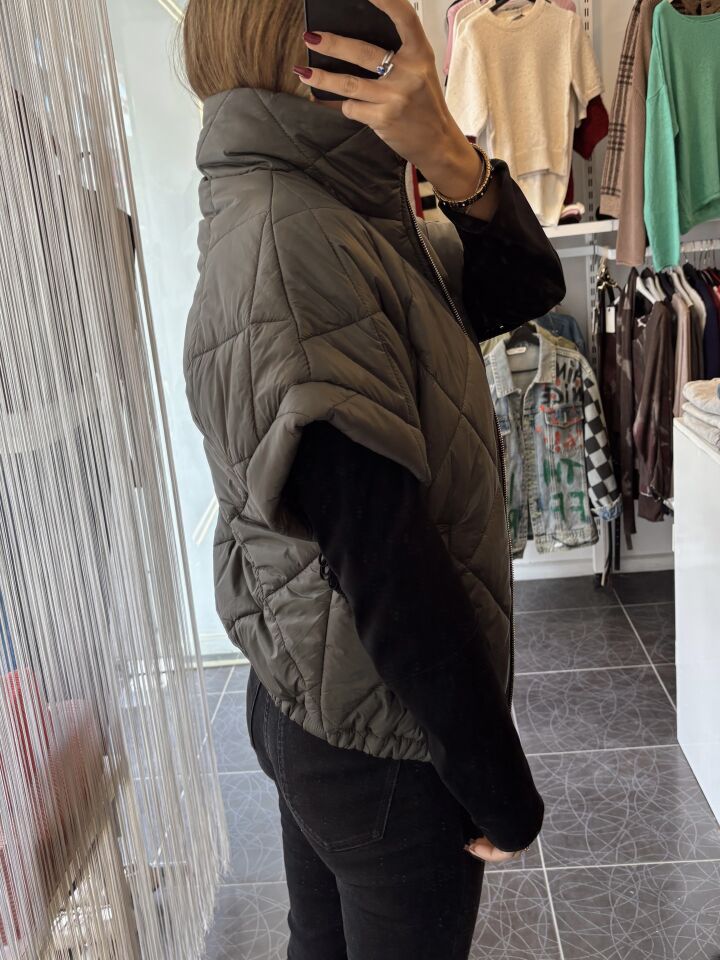 İthal Tasarım Yelek Haki