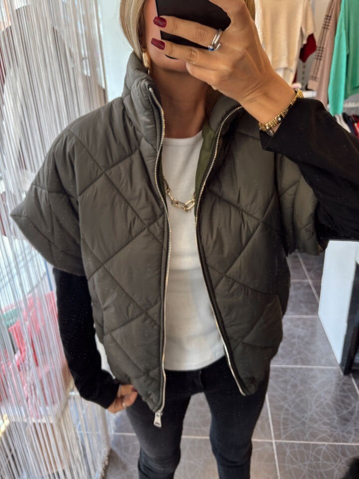 İthal Tasarım Yelek Haki