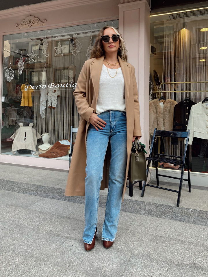 Kuşaklı Premium Camel Kaban