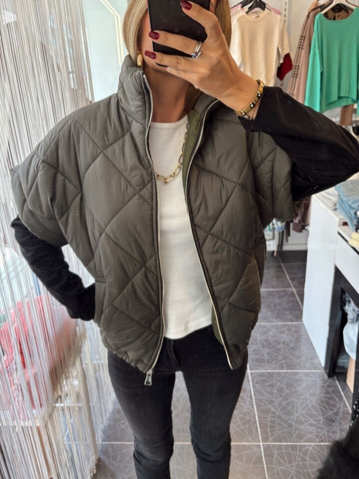 İthal Tasarım Yelek Haki