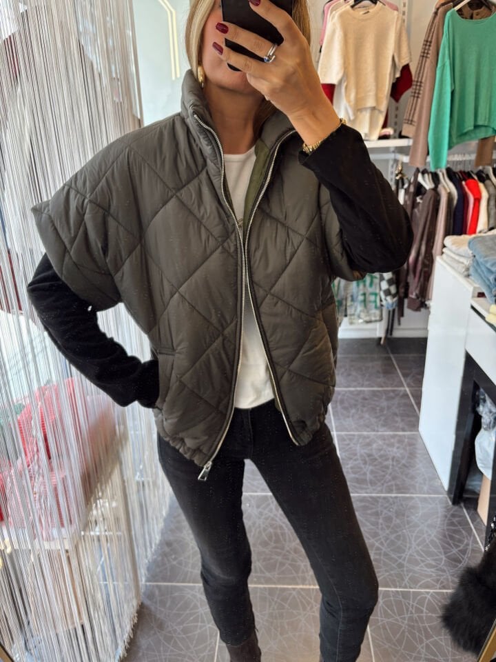 İthal Tasarım Yelek Haki