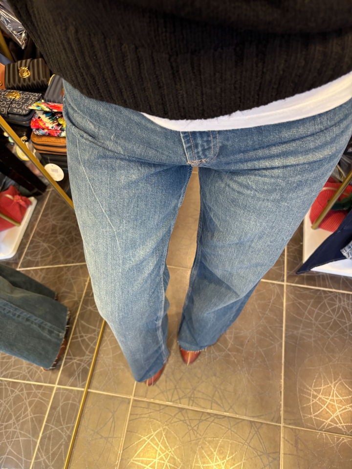 High Rise Wide Leg Yüksek Bel Jean Pantolon Koyu Mavi