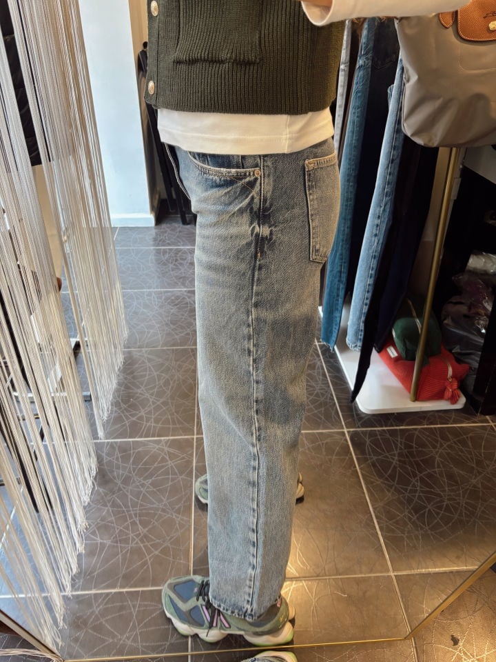 Orta Bel Relaxed  Mavi Jean Pantolon