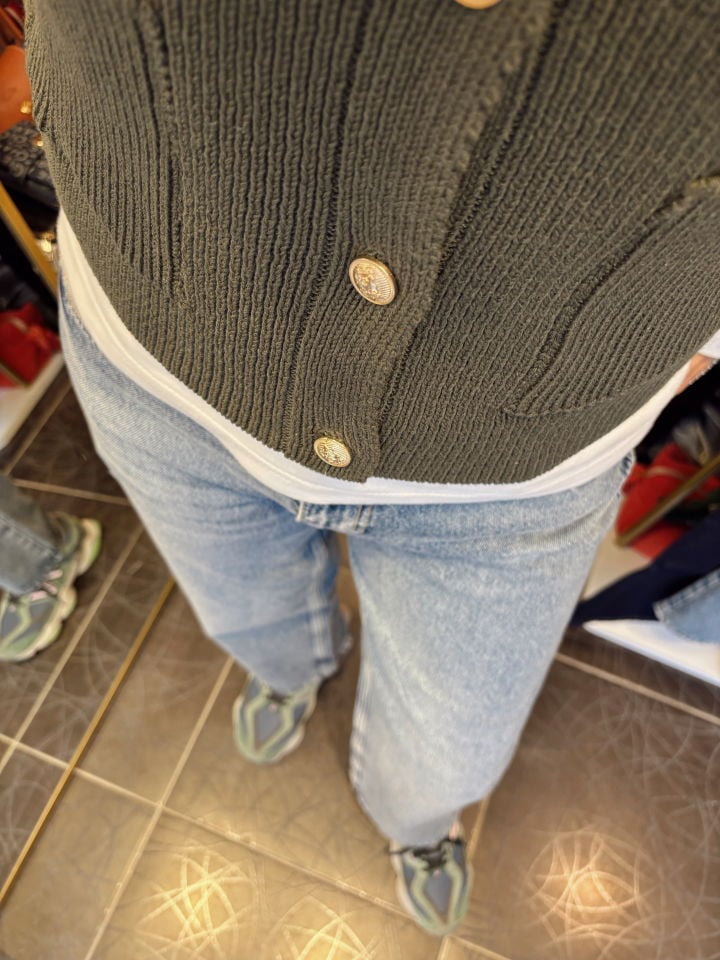 Orta Bel Relaxed  Mavi Jean Pantolon