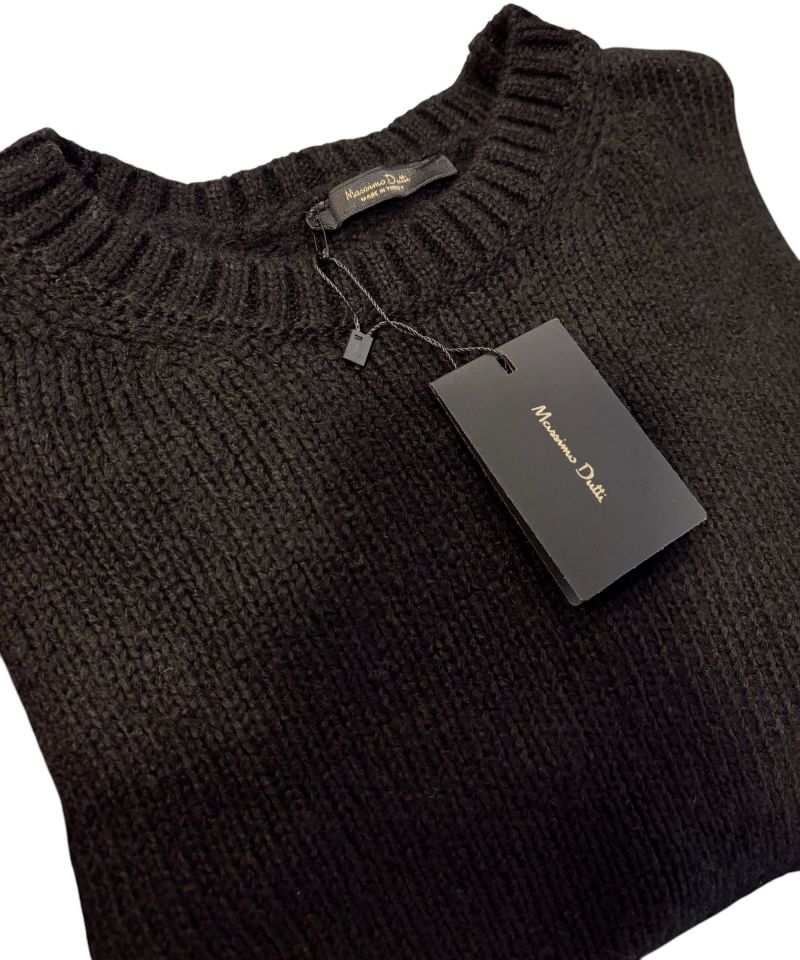 Bisiklet Yaka Kazak Siyah