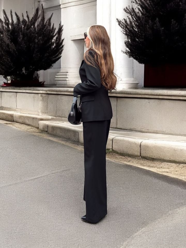 Premium Palazzo Pantolon Siyah