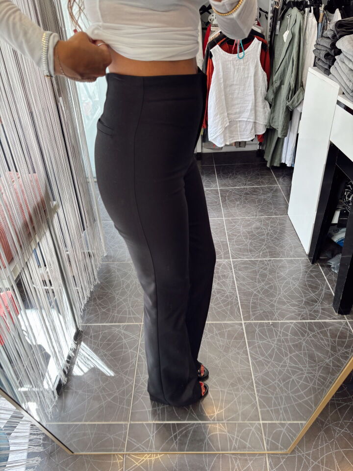 Premium Yüksek Bel Flare Kumaş Pantolon Siyah