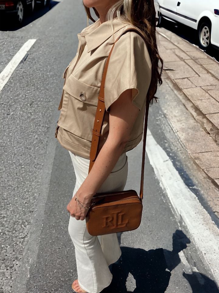 Tasarım Premium Düğmeli Yelek /Ceket Bej