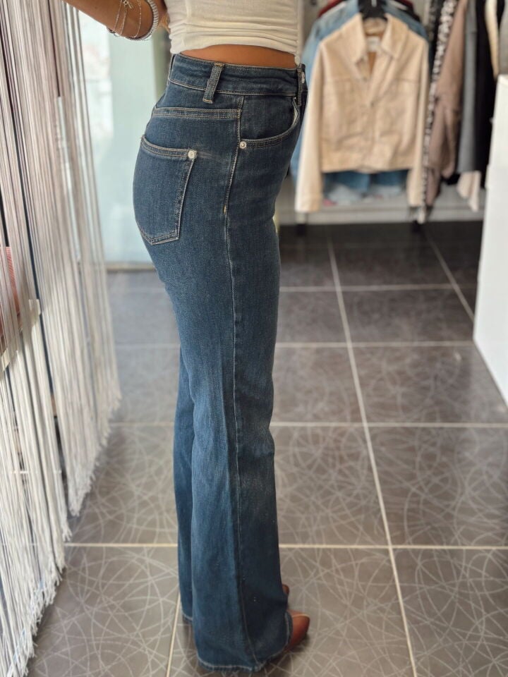 Orj ZR Likralı Push Up Lacivert Jean Pantolon