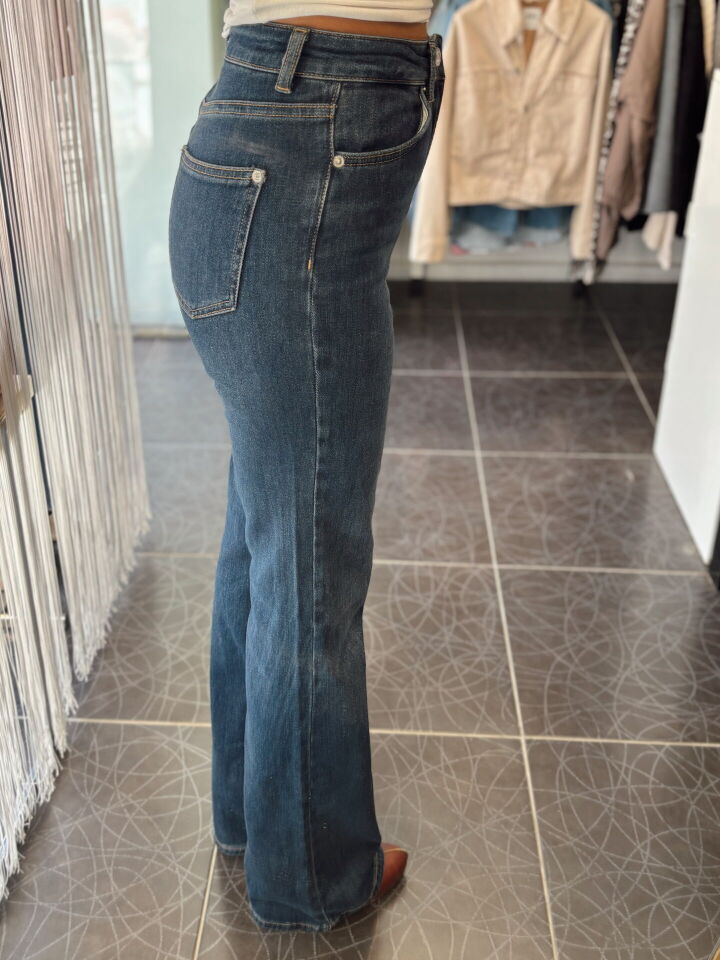 Orj ZR Likralı Push Up Lacivert Jean Pantolon