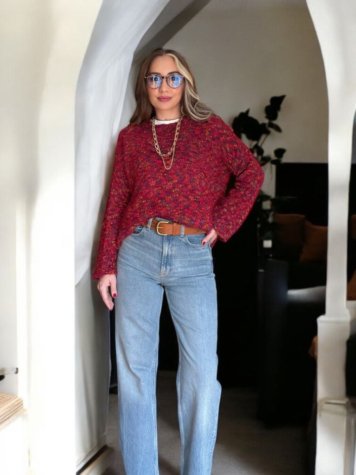 Yüksek Bel Wide Leg Açık Mavi Jean Pantolon