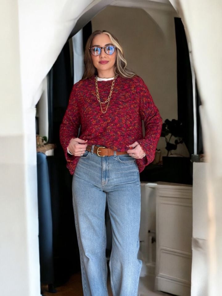 Yüksek Bel Wide Leg Açık Mavi Jean Pantolon
