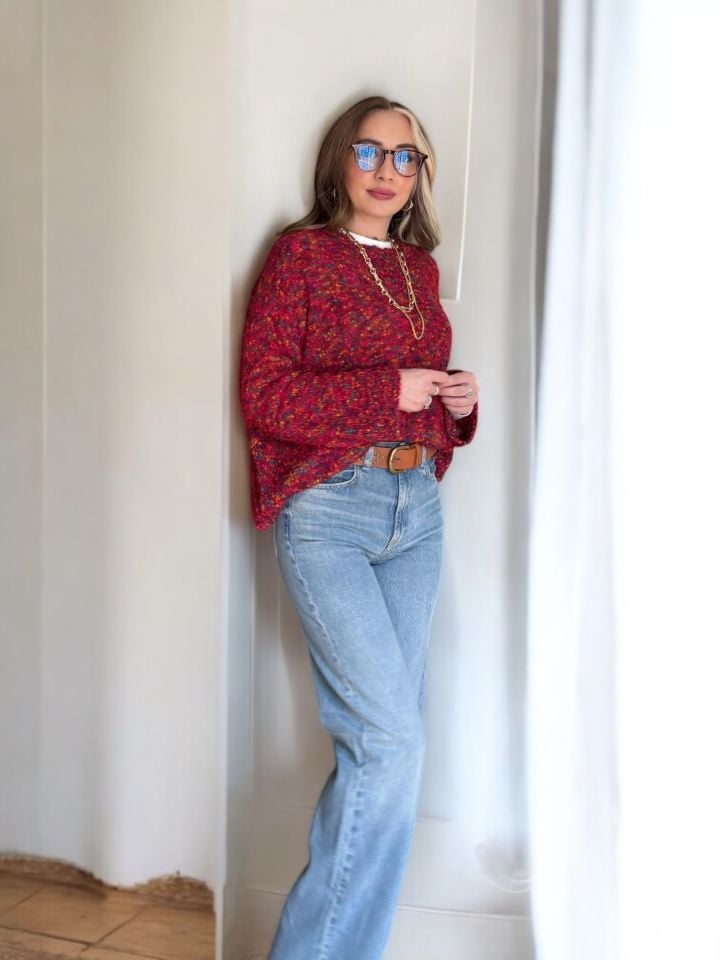 Yüksek Bel Wide Leg Açık Mavi Jean Pantolon