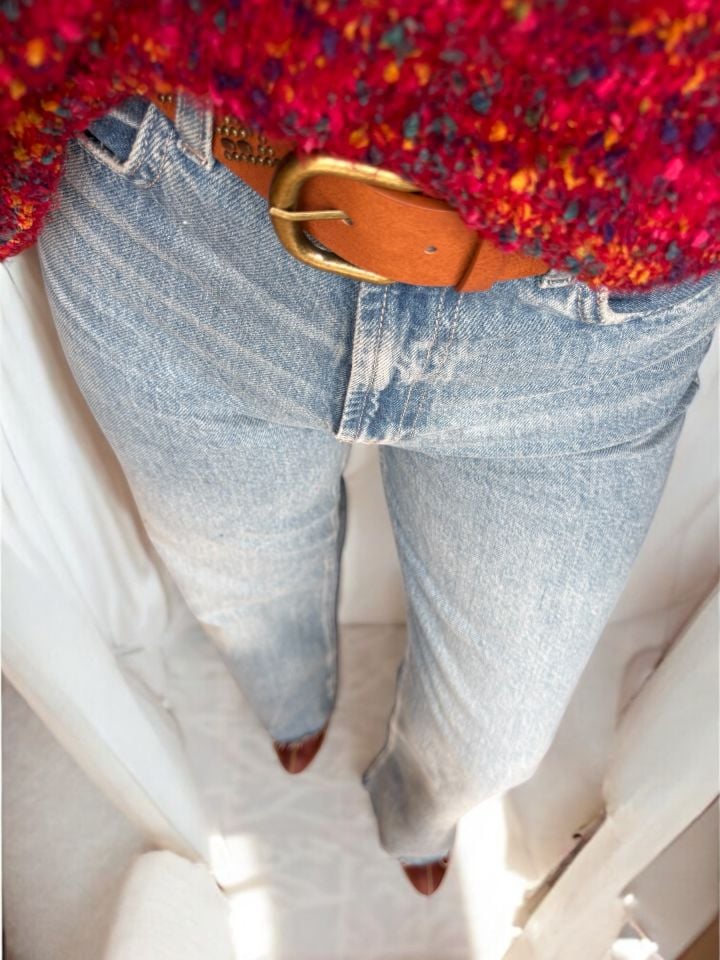 Yüksek Bel Wide Leg Açık Mavi Jean Pantolon