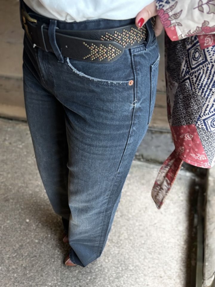 Wide Leg Jean Pantolon Gece Mavisi