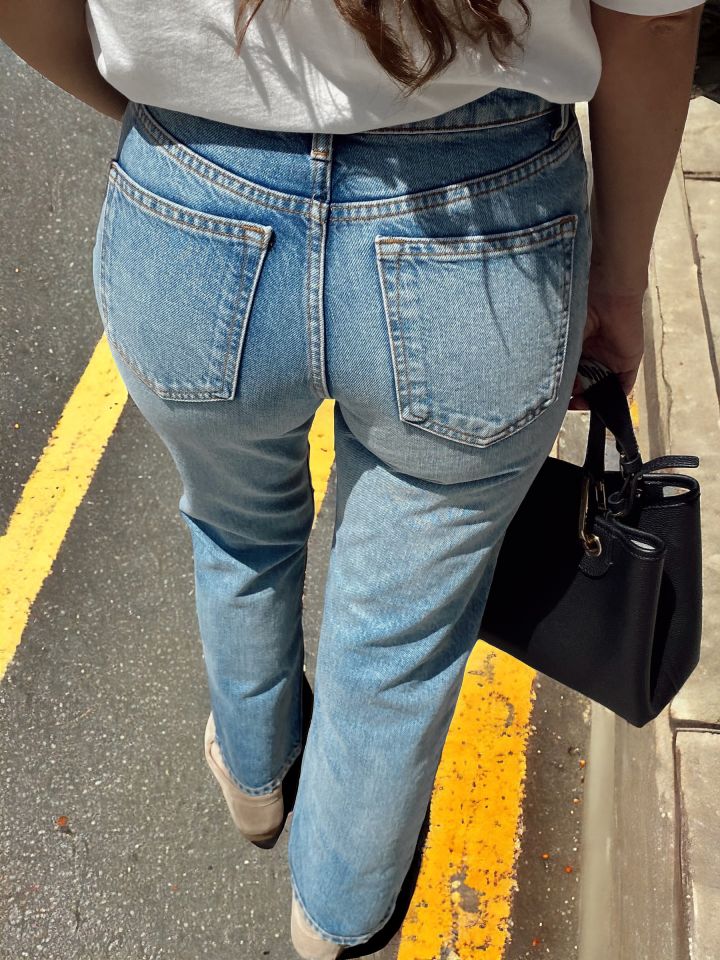 Taşlanmış Mavi Jean Pantolon