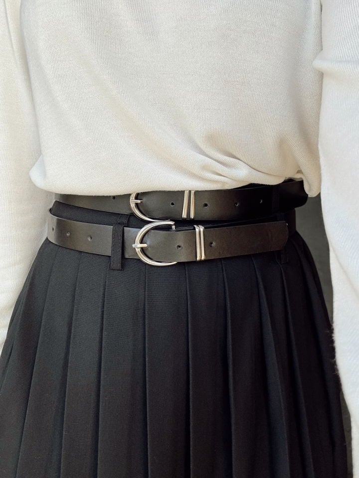 Premium Çift Kemerli Pileli Maxi Etek