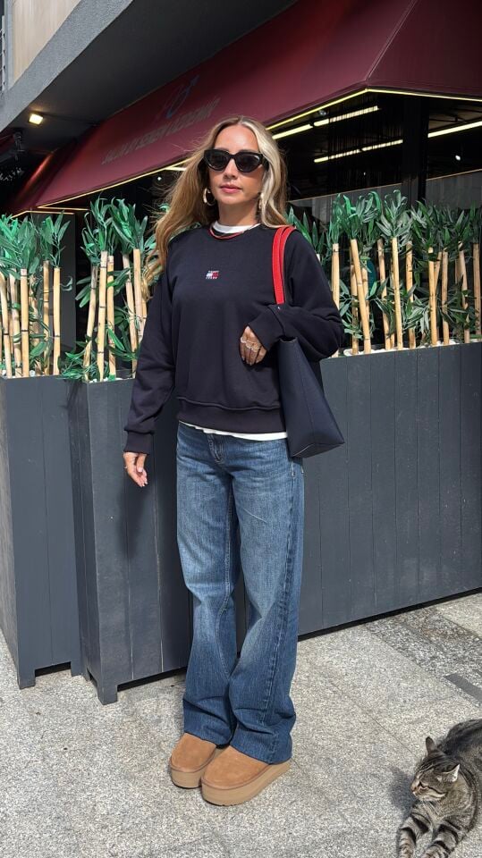 Orj. Wide Leg Jean Pantolon Mavi