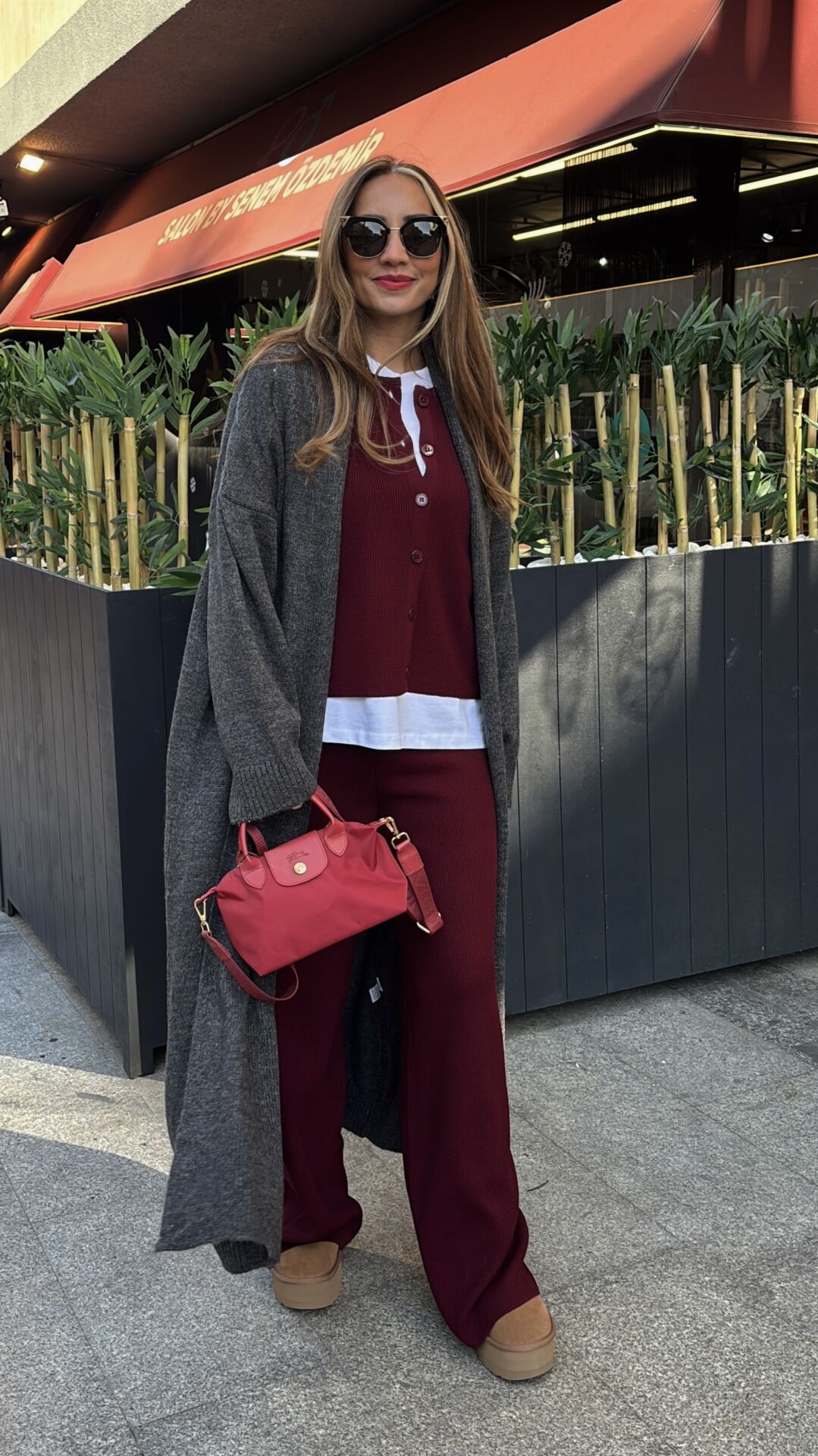 Uzun Triko Hırka Antrasit