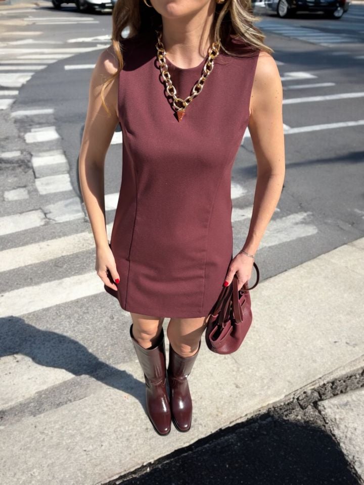 Dilvin Premium Mini Bordo Elbise