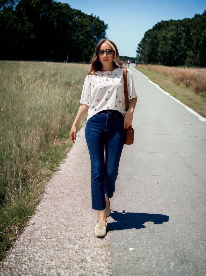 Flare Lacivert Jean Pantolon