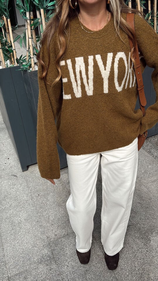 Newyork Oversize Kazak Zeytin Yeşili