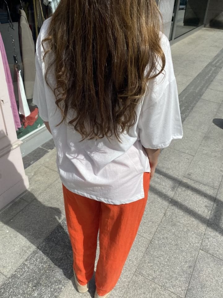 Beyaz Gözlük Detaylı Oversize Tişört