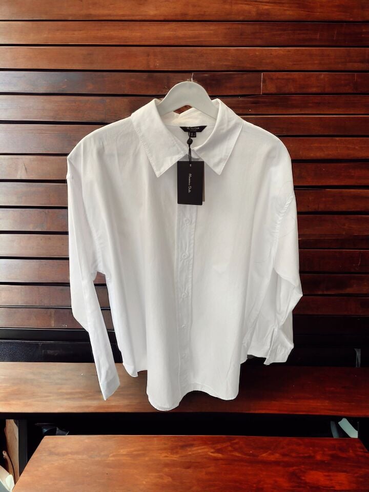 Massi Oversize Beyaz Gömlek