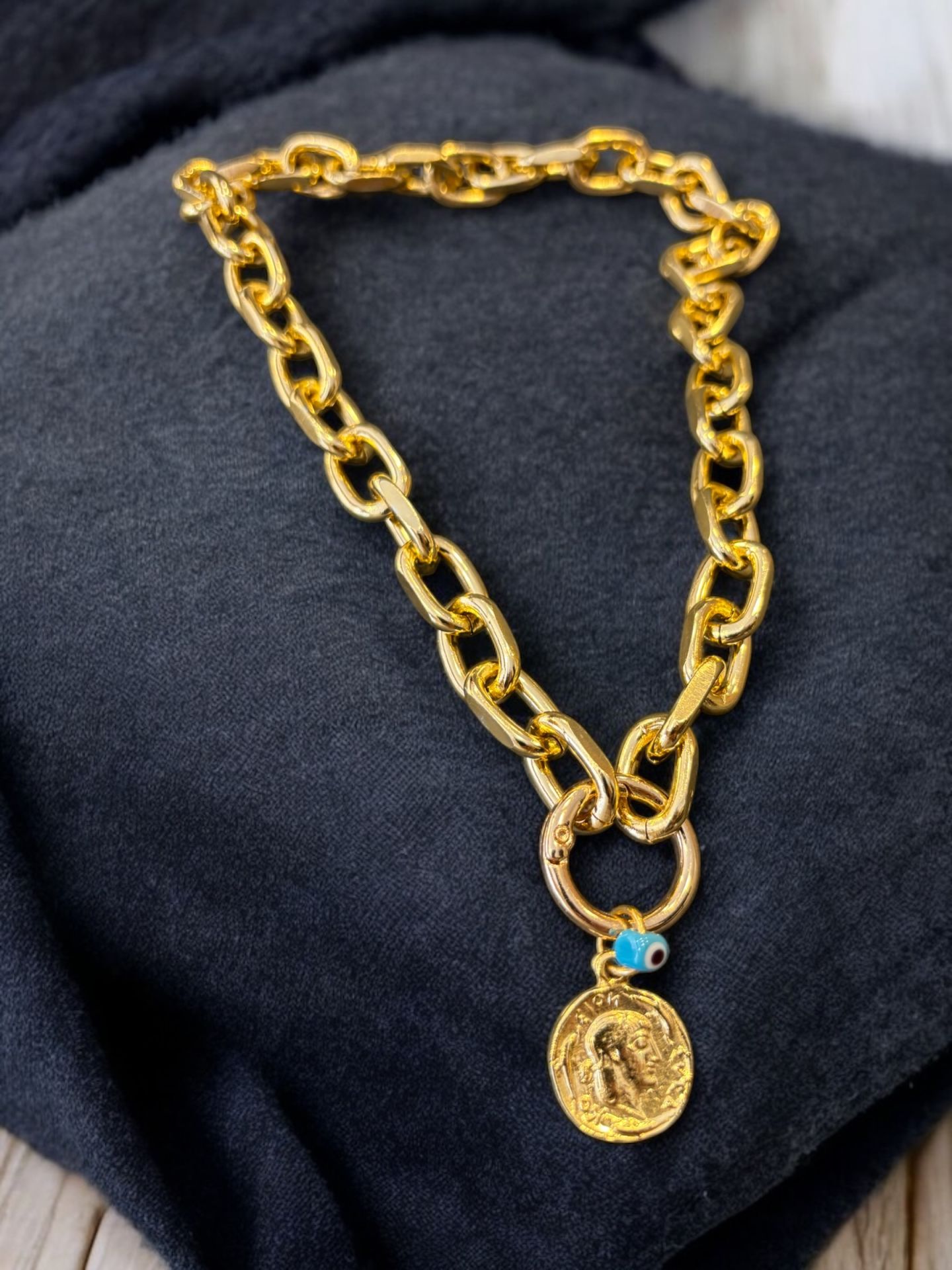 Tasarım Light Gold Kolye1