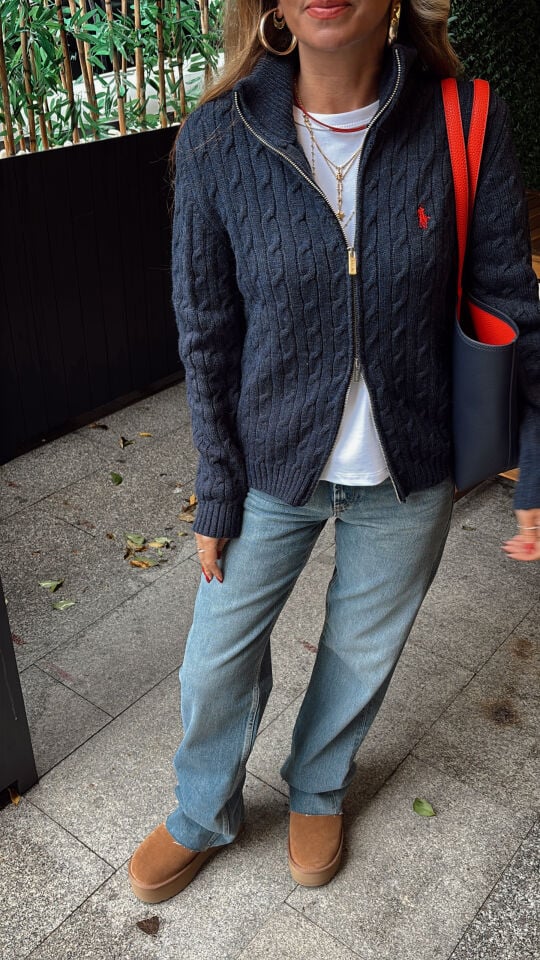 Orj. Orta Bel Taşlanmış Mavi Jean Pantolon