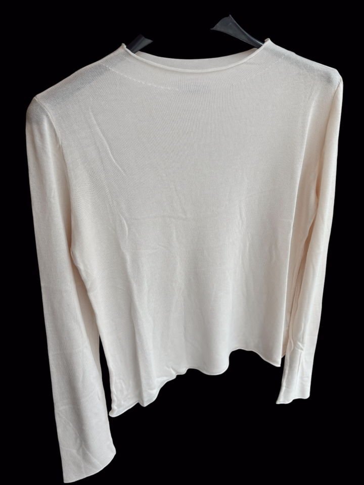 Yarım Dik Yaka Bluz Krem