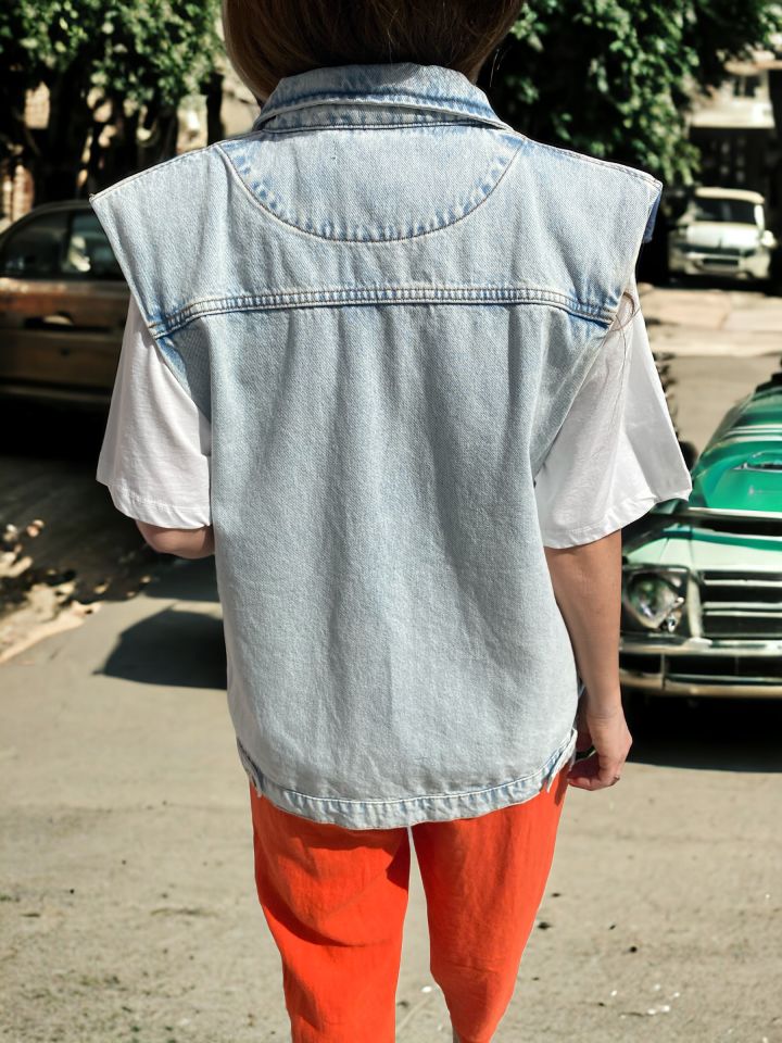 Vatkalı Denim Yelek