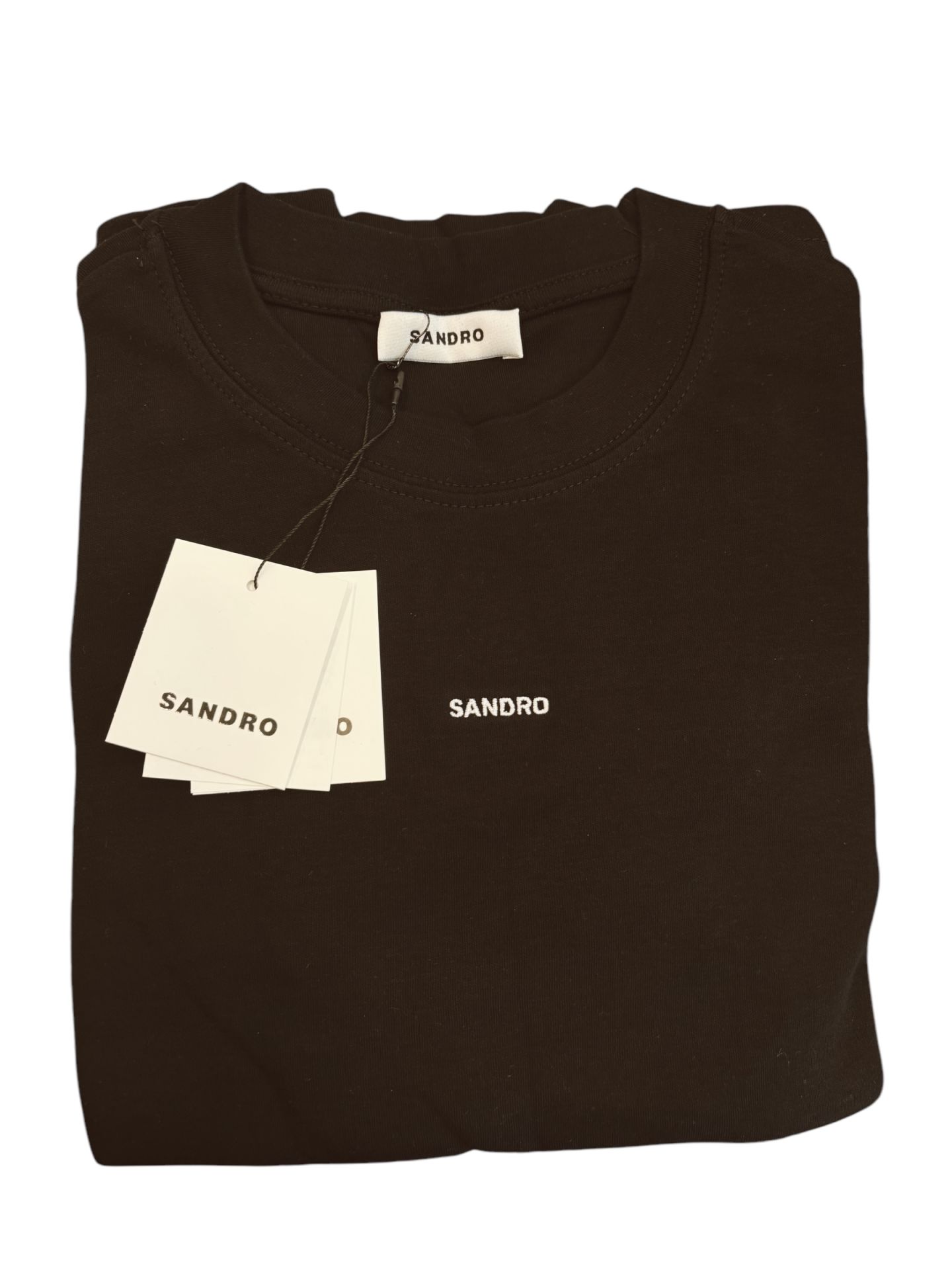 Sndro Nakışlı Basic Tişört Siyah