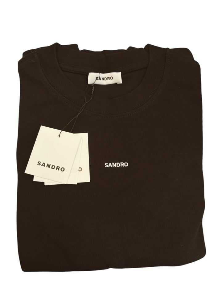 Sndro Nakışlı Basic Tişört Siyah