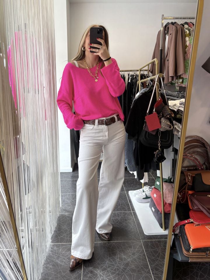 Wide Leg Orta Bel Premium Jean